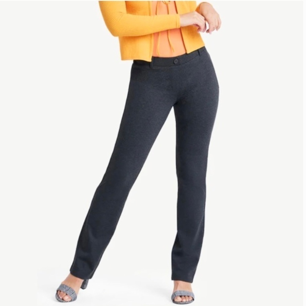 Betabrand 2XL Charcoal Gray Straight Leg Classic Dress Pant Yoga Pants W0076-YP